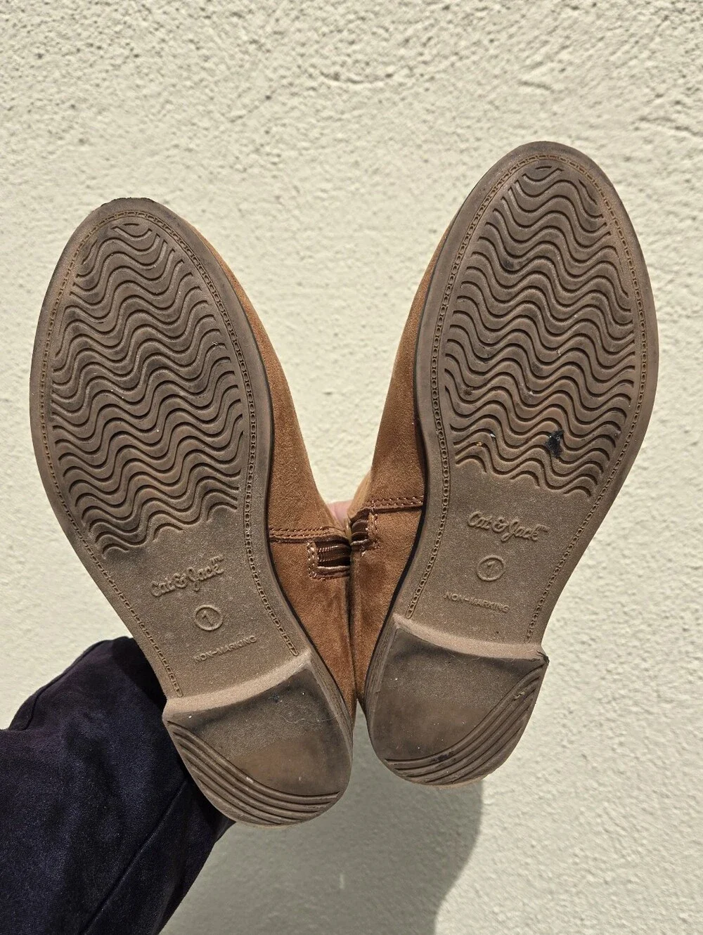 Cat & Jack Girls' Suede Ankle Booties in Tan